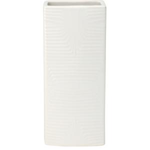 Waterverdamper radiator - ivoor wit - met relief - kunststeen - 18 cm - luchtbevochtiger