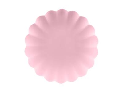 Roze Kunststof Borden Kartelrand 22cm (4st)