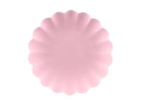 Roze Kunststof Borden Kartelrand 22cm (4st)