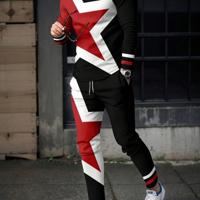 Men's Christmas 3D Print Tracksuit | Long Sleeve T-Shirt & Pants Set S