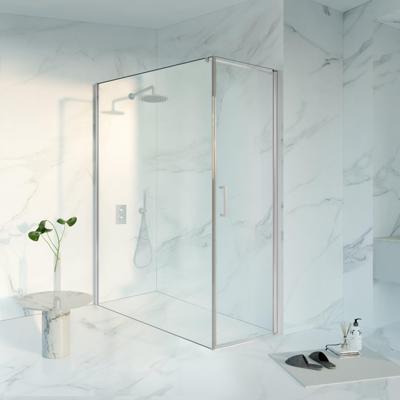 Fortifura Galeria Douchecabine - 60x180x200 - Profiel veiligheidsglas - anti kalk - chroom SW1122467/SW797920/SW797904