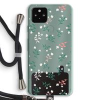 Small white flowers: Pixel 5a 5G Transparant Hoesje met koord