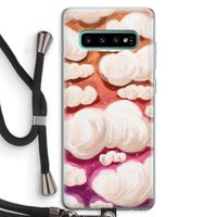 Katoen Wolken: Samsung Galaxy S10 Plus Transparant Hoesje met koord