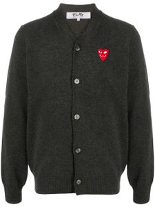 Comme Des Garçons Play cardigan à patch logo - Gris