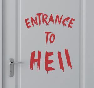 Muursticker Entrance to Hell