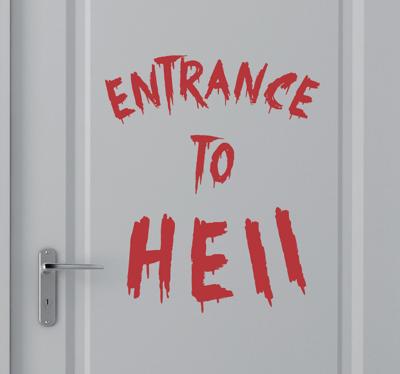 Muursticker Entrance to Hell