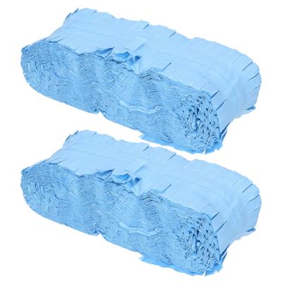 Folat Feest/verjaardag versiering - 2x - crepe slingers - blauw - 24 mtr - papier - feestartikelen