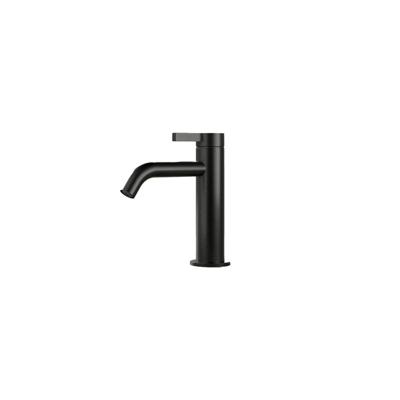 Hotbath Ace Wastafelmengkraan - laag - opbouw - zonder waste - zwart geborsteld PVD AC003MBP