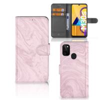 Samsung Galaxy M21 | M30s | Bookcase | Marble Pink - Origineel Cadeau Vriendin