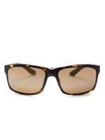 Maui Jim lunettes de soleil Pokowai à monture rectangulaire - Marron