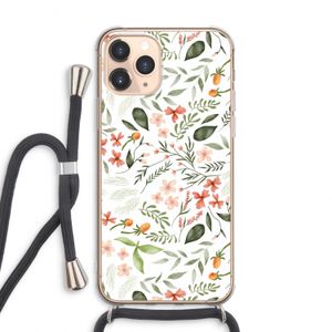 Sweet little flowers: iPhone 11 Pro Max Transparant Hoesje met koord