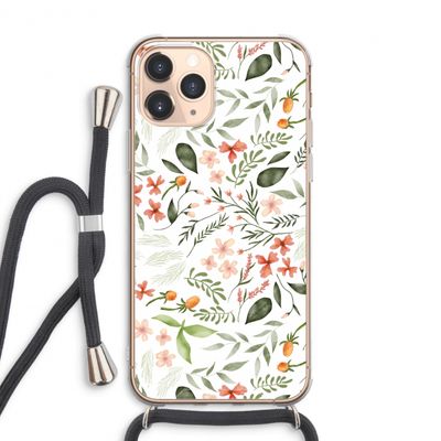 Sweet little flowers: iPhone 11 Pro Max Transparant Hoesje met koord