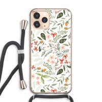 Sweet little flowers: iPhone 11 Pro Max Transparant Hoesje met koord