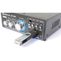 SkyTronic AV-360 stereo versterker met mp3 speler en afstandsbediening - thumbnail