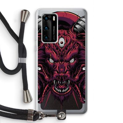 Hell Hound and Serpents: Huawei P40 Transparant Hoesje met koord