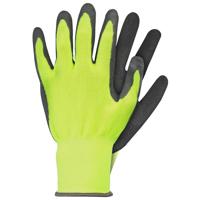 Werkhandschoenen latex geel S - Talentools