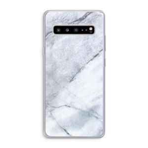 Witte marmer: Samsung Galaxy S10 5G Transparant Hoesje