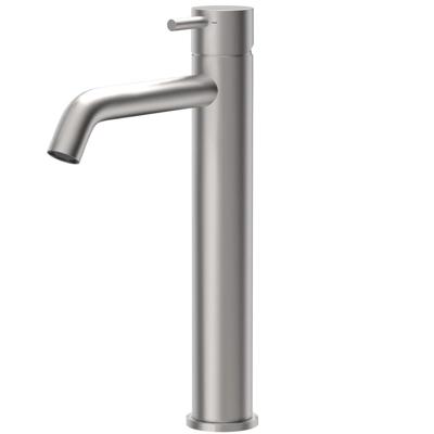 Wastafelkraan Xenz Duero | Opbouw | Mengkraan | Hoog model | Inox (rvs look)