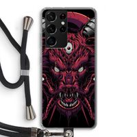 Hell Hound and Serpents: Samsung Galaxy S21 Ultra Transparant Hoesje met koord