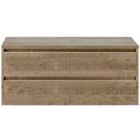 Dante Badmeubelset 120 cm - 4 Laden Natuur Eiken - Wastafelbovenblad