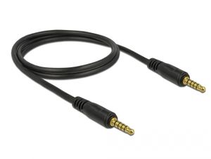 Delock 85696 Stereo Jack Kabel 3,5 mm 5-pins male naar male 1 m zwart