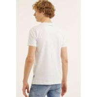 Purewhite T-shirt met logo wit/lichtblauw - thumbnail