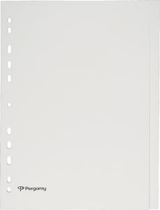 Pergamy tabbladen, ft A4, uit karton, 20 tabs, 11-gaats perforatie, beige