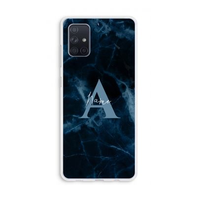 Midnight Marble: Galaxy A71 Transparant Hoesje