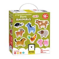 Banana Panda - oplopende puzzels boerderijdieren - 33st.