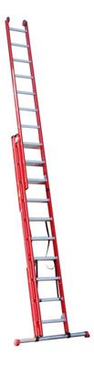 4tecx Reformladder 3-delig aluminium 3 x 12 met stalen balk