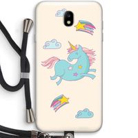 Vliegende eenhoorn: Samsung Galaxy J7 (2017) Transparant Hoesje met koord