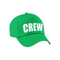 Groene crew personeel team pet / cap voor volwassenen