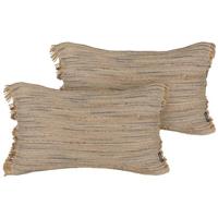 Beliani - LEDUM - Sierkussen set van 2 - Beige - 45 x 45 cm - Jute