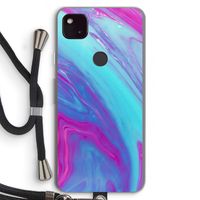 Zweverige regenboog: Pixel 4a 5G Transparant Hoesje met koord