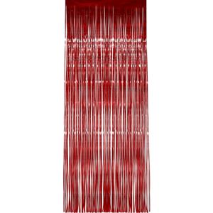 Folie deurgordijn versiering - rood - 244 x 91 cm - glitter and glamour wanden