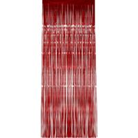 Folie deurgordijn versiering - rood - 244 x 91 cm - glitter and glamour wanden