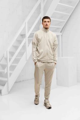 Adidas French Terry Trainingspak Heren Beige - Maat XXL - Kleur: Beige | Soccerfanshop