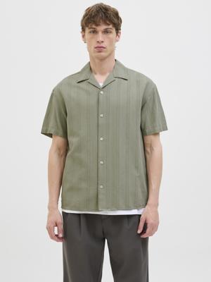 Jack & Jones Jprccmontana Dobby Resort S/s Shirt Sn Overhemd Dried Sage