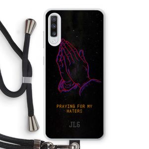Praying For My Haters: Samsung Galaxy A70 Transparant Hoesje met koord
