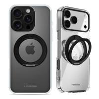 Mobilize MagSafe Compatible 360 Rotating Ring Stand Case Apple iPhone 16 Pro Clear/Black