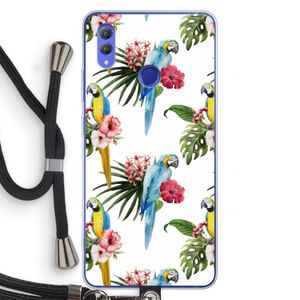 Kleurrijke papegaaien: Honor Note 10 Transparant Hoesje met koord