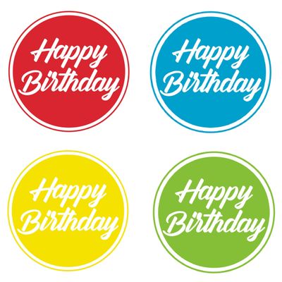 40x stuks gekleurde Happy Birthday thema bierviltjes/onderzetters