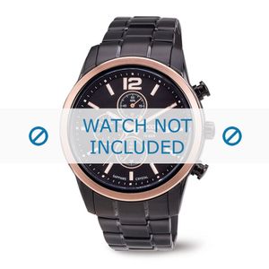 Boccia horlogeband 3759-04 Titanium Zwart