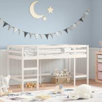 Kinderhoogslaper met ladder 90x190 cm massief grenenhout