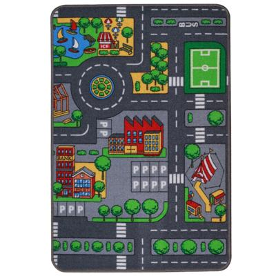 Auto speelkleed Urban City - 67 x 100 cm - stratenkleed/tapijt - speelkleden voor kinderen