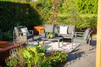 GI Springs stoel-bank loungeset (4-delig) - Antraciet OP=OP