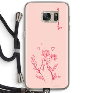 Giving Flowers: Samsung Galaxy S7 Transparant Hoesje met koord