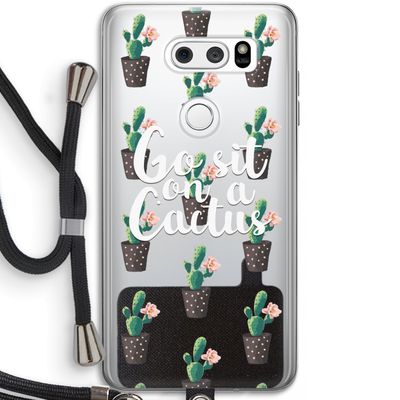 Cactus quote: LG V30 Transparant Hoesje met koord