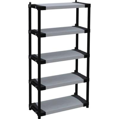 Kunststof plank - TOOD - 5 planken - Draagvermogen 80 kg - 80x40x171 cm - Zwart/grijs