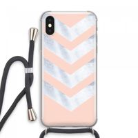 Marmeren pijlen: iPhone XS Max Transparant Hoesje met koord Marmeren pijlen: iPhone XS Max Transparant Hoesje met koord